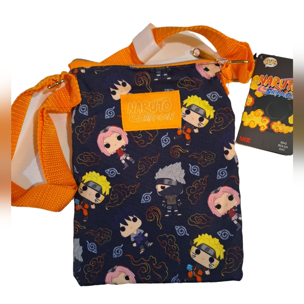 Naruto Funko POP! Group All-Over Print Crossbody Bag Passport Holder NEW